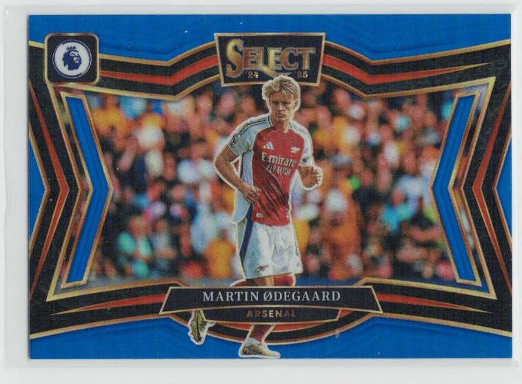 Martin Odegaard 2024-25 Select Blue Prizm Field Level parallel Arsenal Norway