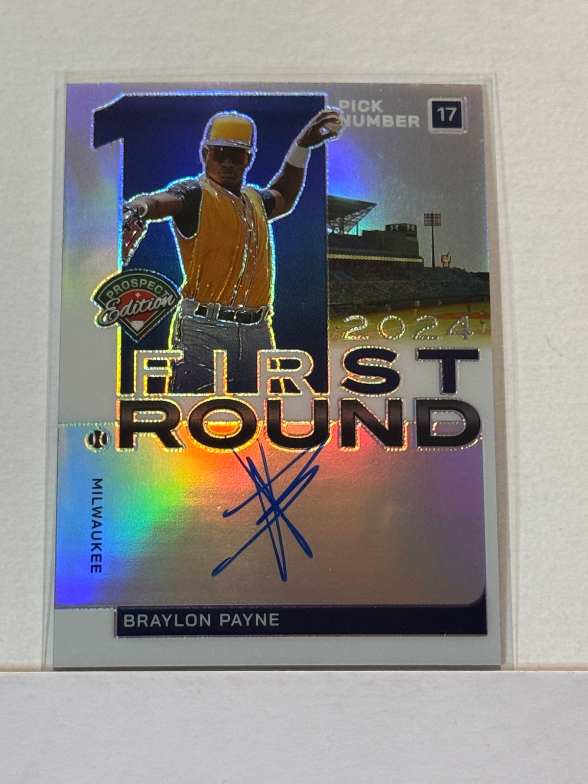 2024 Panini Prospects First Round Signatures On-Card Auto Braylon Payne 71/99