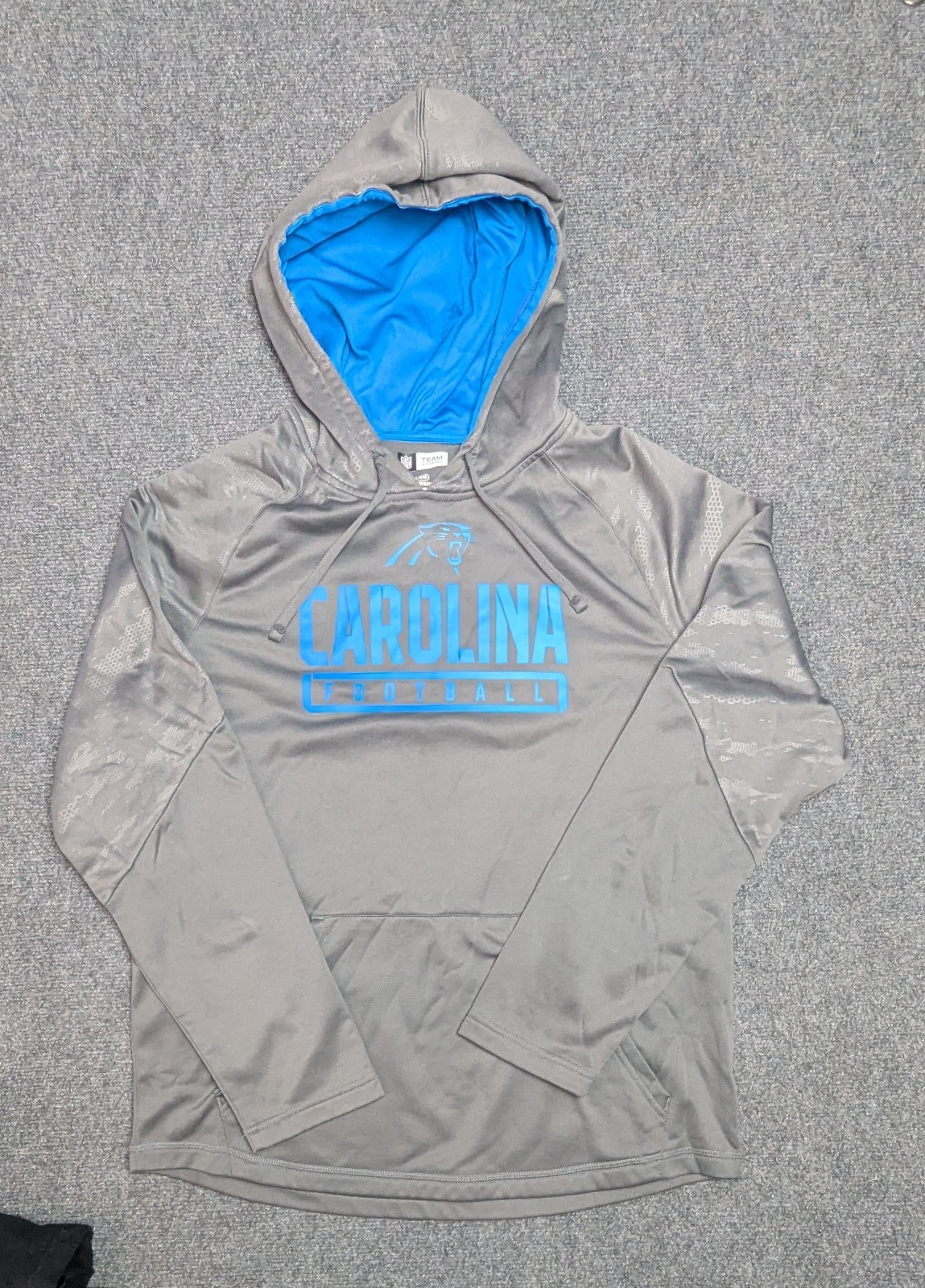 Carolina Panthers NFL Team Apperal Hoodie Grey Men’s Large