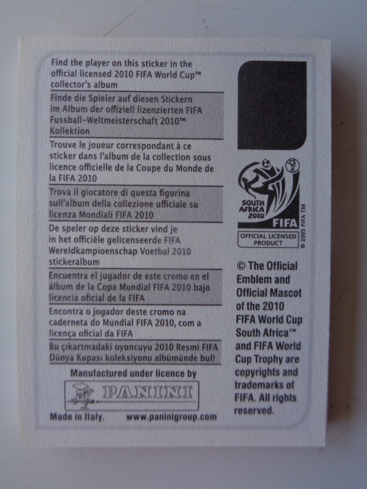 Panini South Africa 2010 World Cup Sticker NO # KAKA Brazil Coca Cola