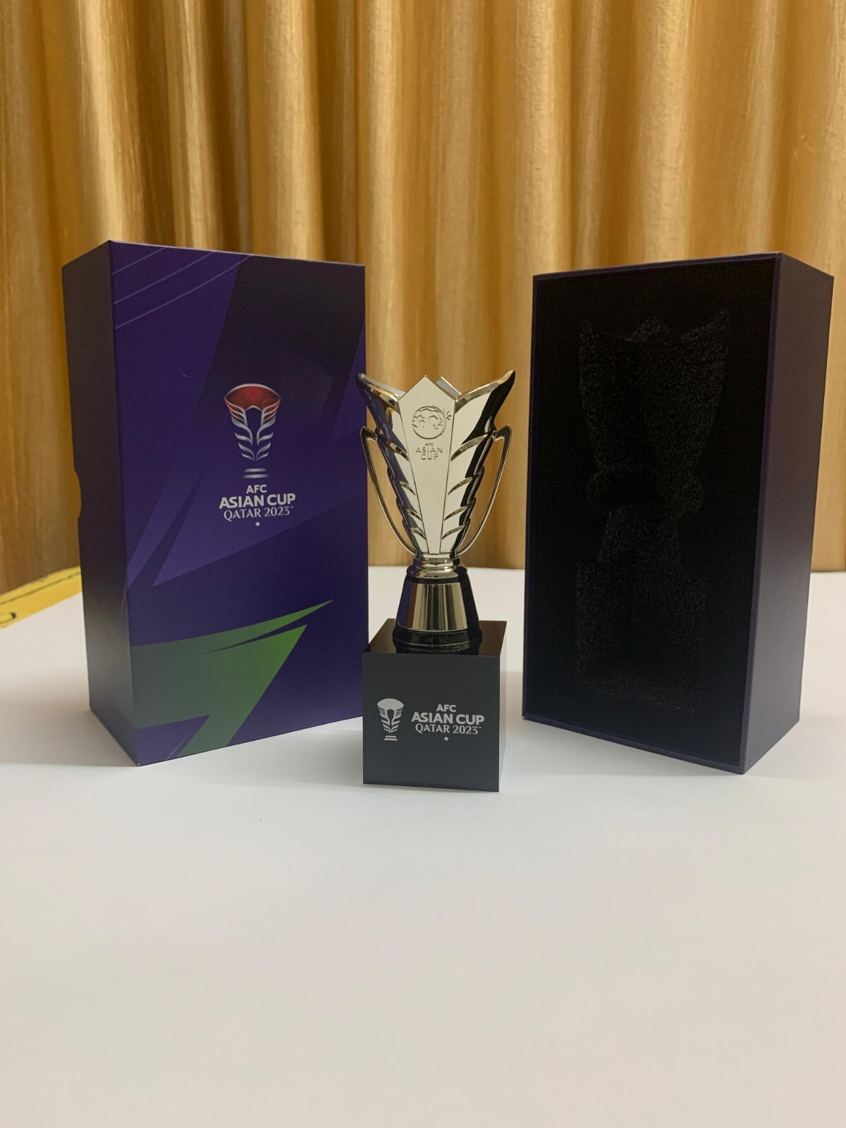 AFC Asian Cup Qatar 2023 100 mm Trophy Replica with Pedestal (Official Product)