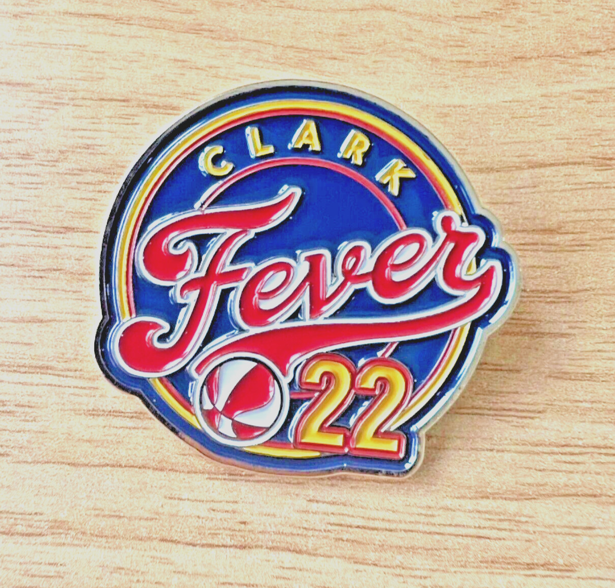 Caitlin Clark 22 Indiana Fever Lapel Enamel Pin 1.5 Inch 2024 Rookie Of The Year