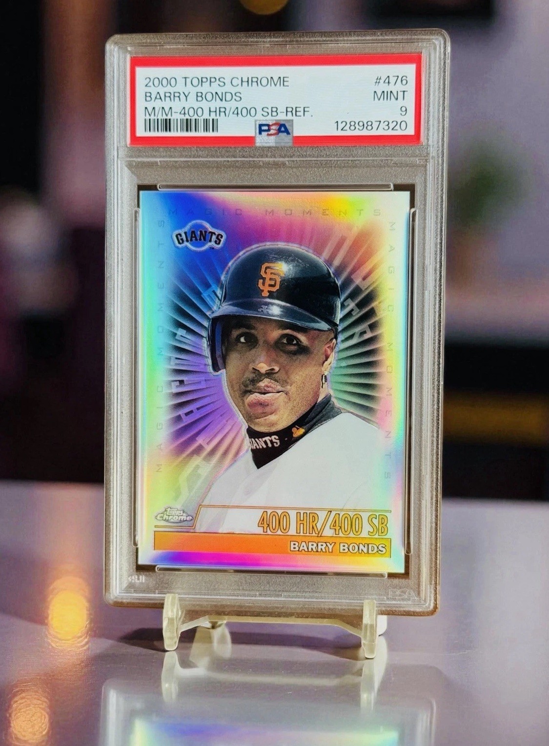 Barry Bonds 400/400 HR – SB Club Refractor 2000 Magic Moments POP 4 No 10’s