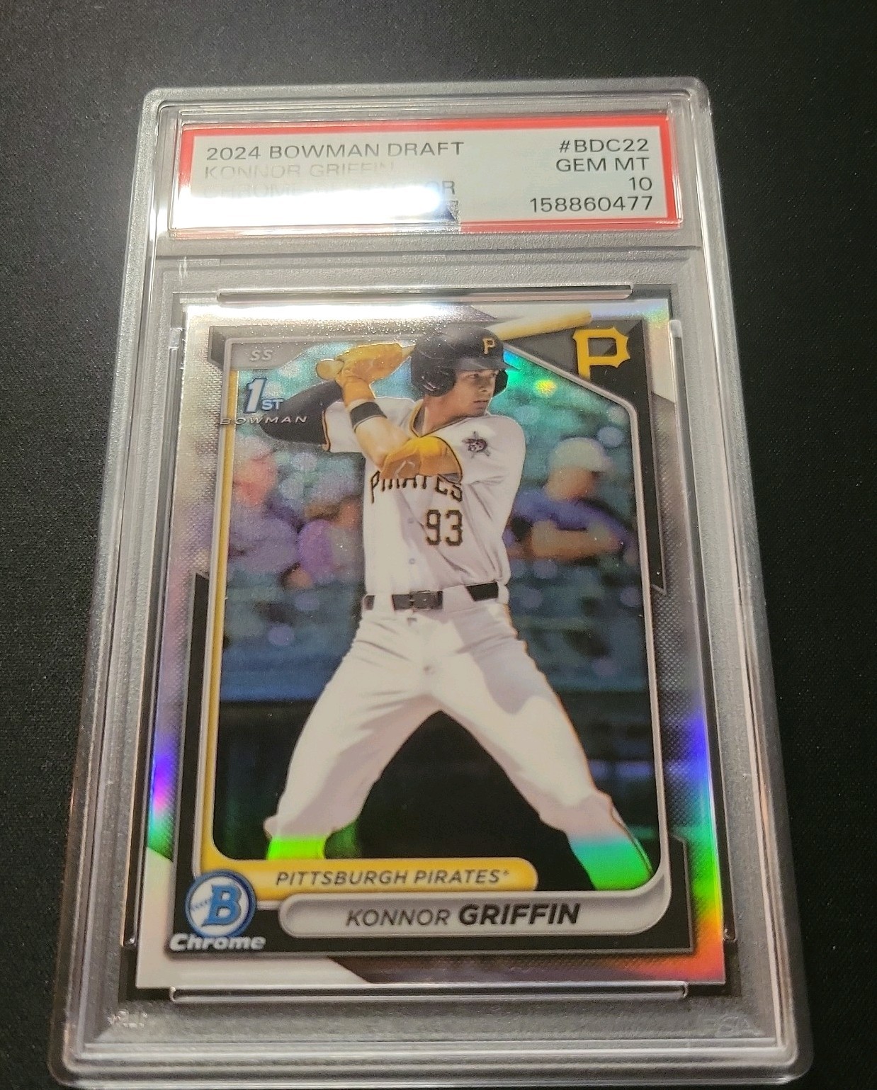 💎 PSA 10 2024 BOWMAN DRAFT CHROME REFRACTOR #BDC22 KONNOR GRIFFIN