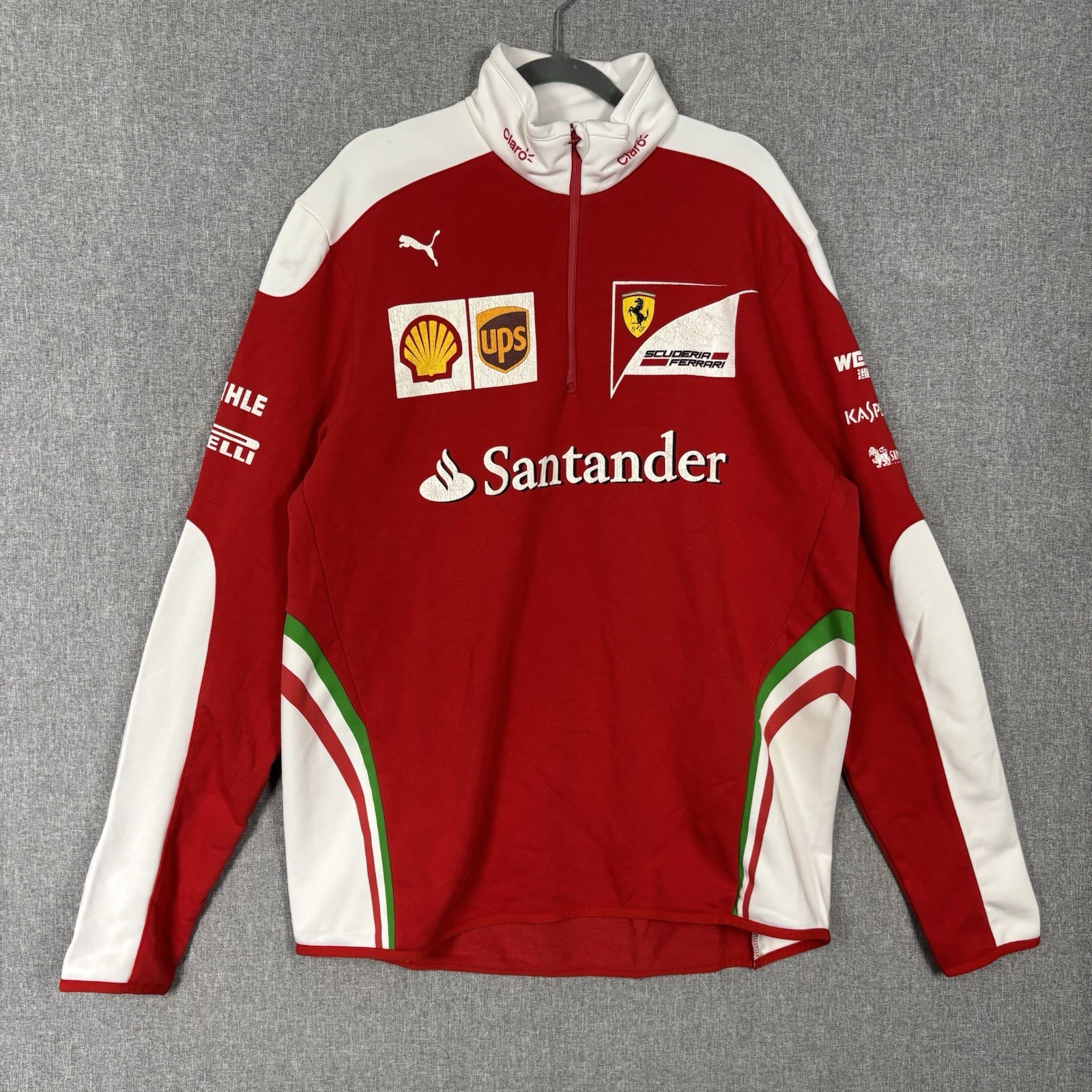 Puma Ferrari Scuderia Formula 1 Mens Racing Team 1/4 Zip Track Fleece Size Large