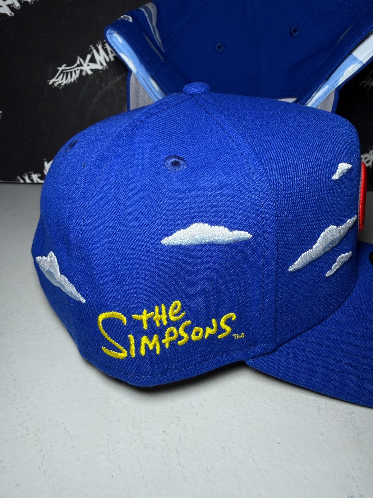 NWT New Era 9Forty Chicago Cubs x The Simpsons Royal Blue Clouds Snapback Hat
