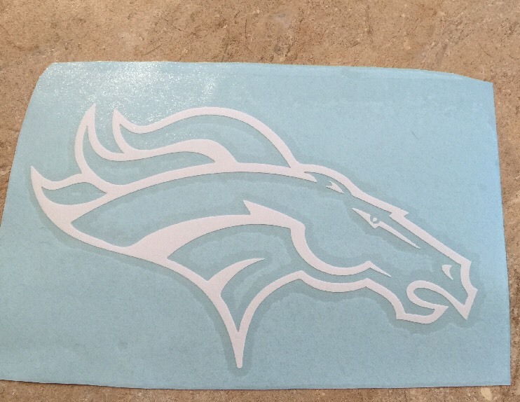 DENVER BRONCOS Logo Window DECAL Vinyl Car STICKER MANY COLORS OIL SLICK