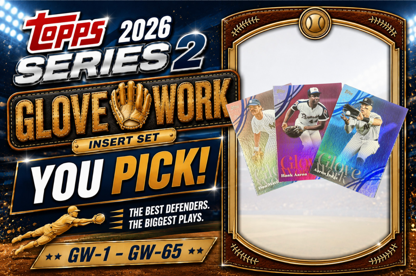 2026 Topps Series 2 • Glove Work Insert GW-1–GW-65 • YOU PICK • NM/M