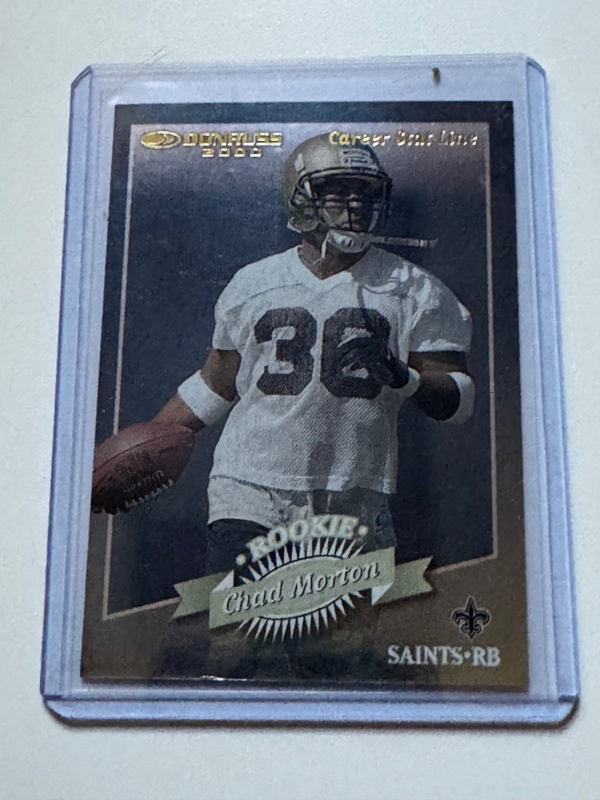 2000 Donruss Stat Line Career – Chad Morton #223 Rookie New Orleans Saints #/262