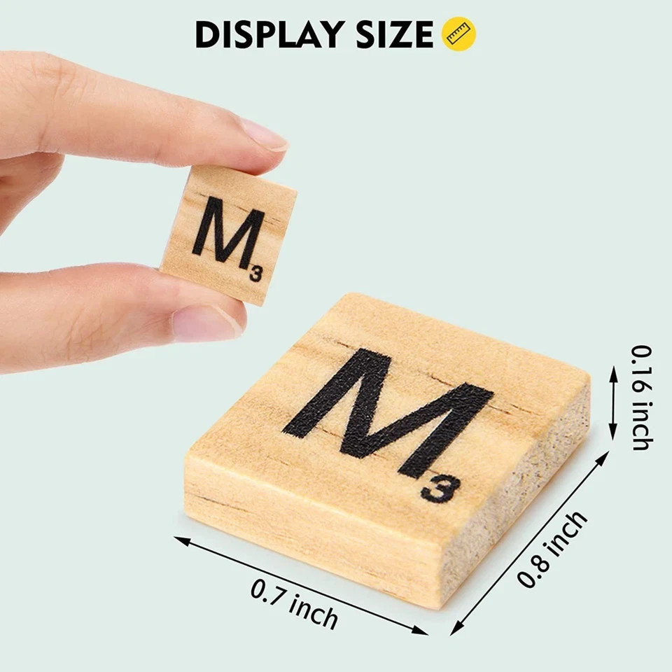 REPLACEMENT INDIVIDUAL SCRABBLE WOODEN TILES ( LETTERS or blank ) YOU PICK