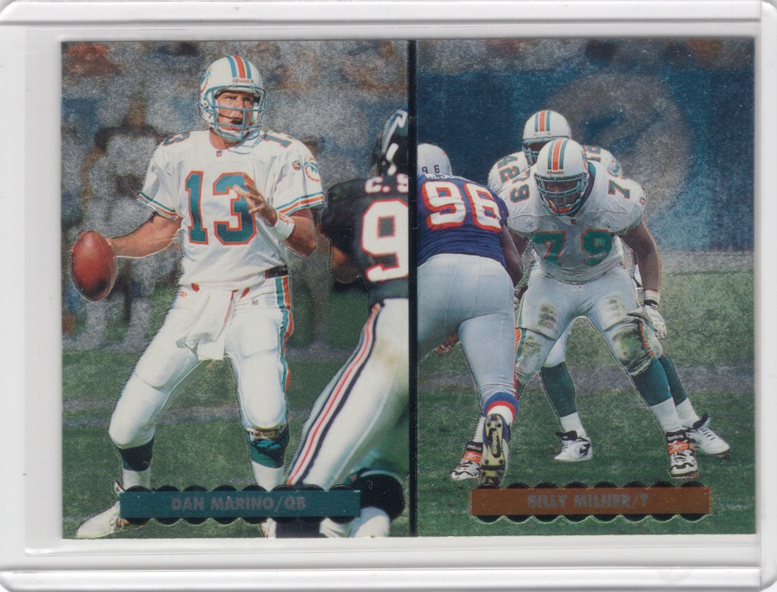 1996 Upper Deck Silver Collection – Helmet Cards Dan Marino, Billy Milner #AE3