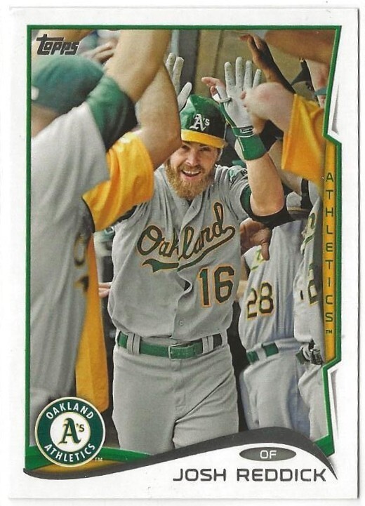 JOSH REDDICK – Out Field – Oakland Athletics – 2014 Topps Card #416 (1842a)