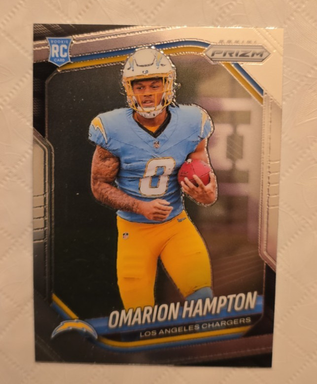 2025 Panini Prizm Omarion Hampton RC Rookie #355 Los Angeles Chargers