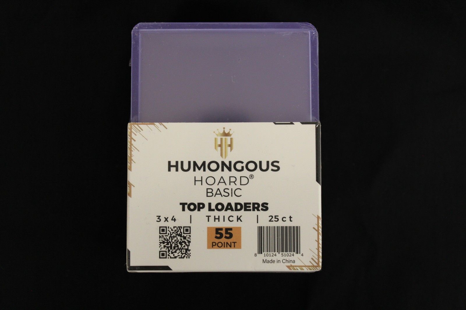(100) Humongous Hoard 3″ x 4″ Basic 55Pt Thick Top Loaders 4 Packs
