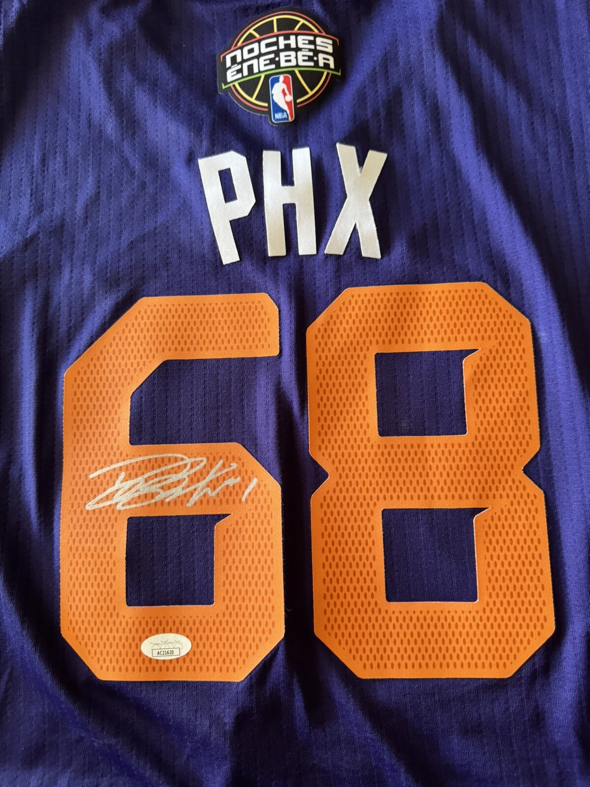 Devin Booker Signed Los Suns Noches Enebea Latin Nights Jersey Establish 68 JSA