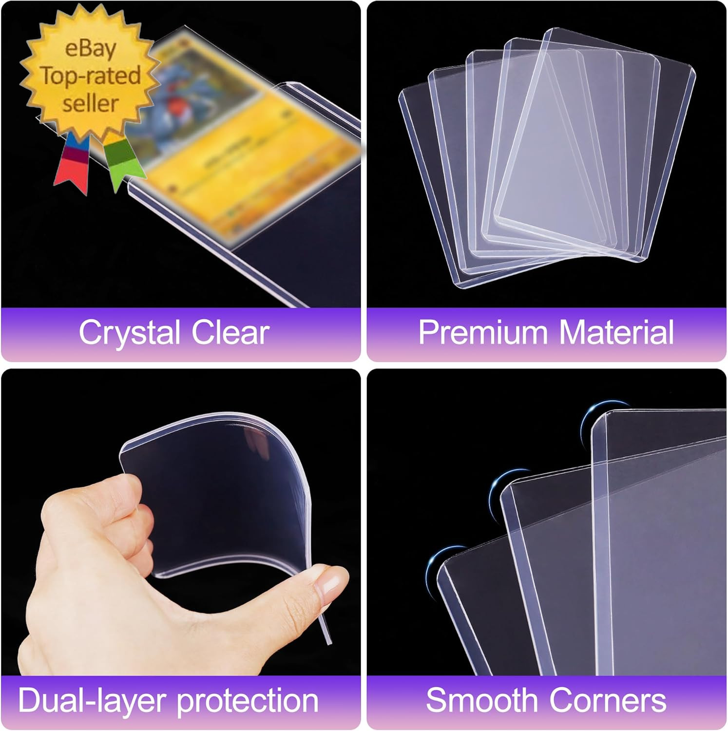 1000 Packs Card Sleeves,3″X4″ Baseball Collectible Trading Card Protective Sleev