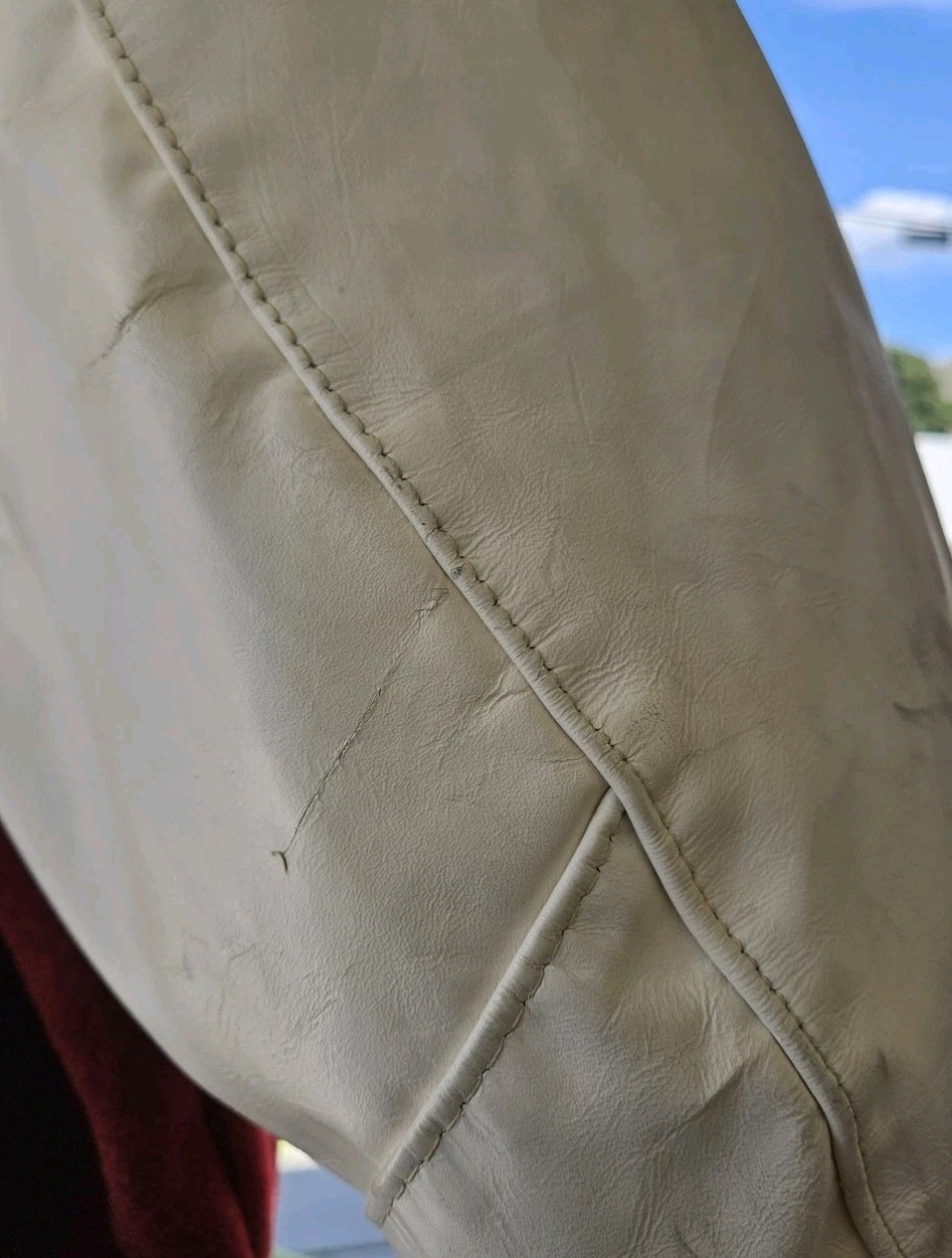 Vtg DeLONG Washington Redskins Varsity Jacket 48 Wool Leather Super Bowl *damage