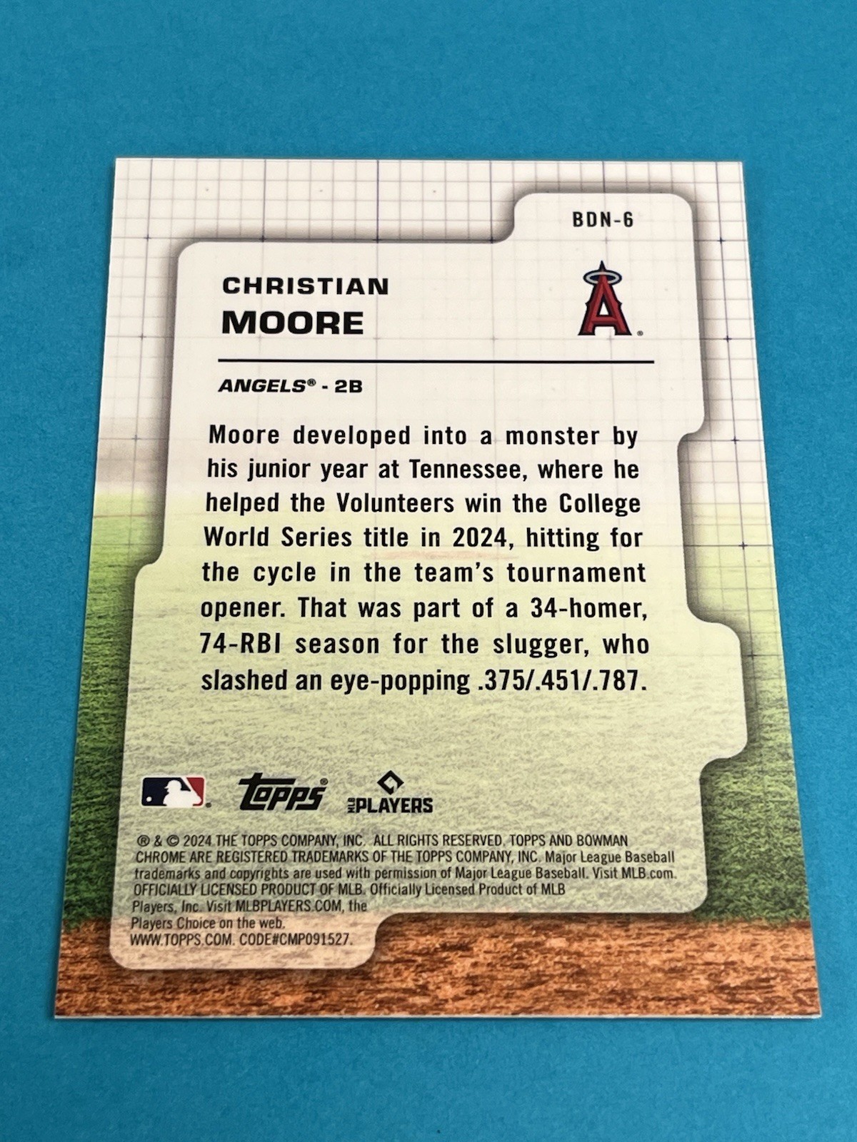 2024 Bowman Draft Christian Moore #BDN-6 Bowman Draft Night Angels Qty Avail