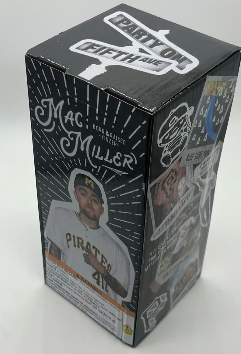 Mac Miller Bobblehead Pittsburgh Pirates Stadium Collectable, New UNOPENED BOX