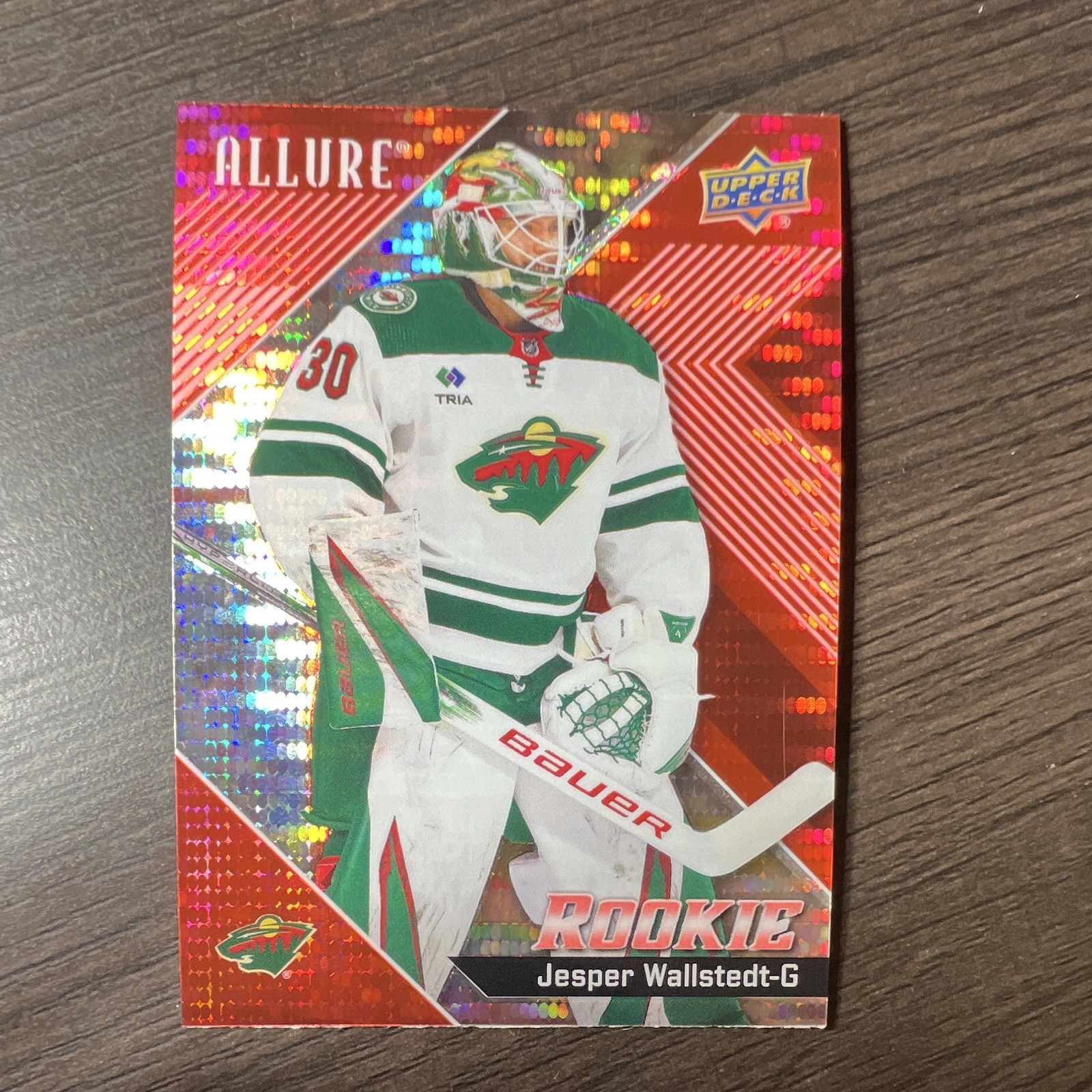 Upper Deck Allure Red Rainbow Rookies Jesper Wallstedt #111 Minnesota Wild