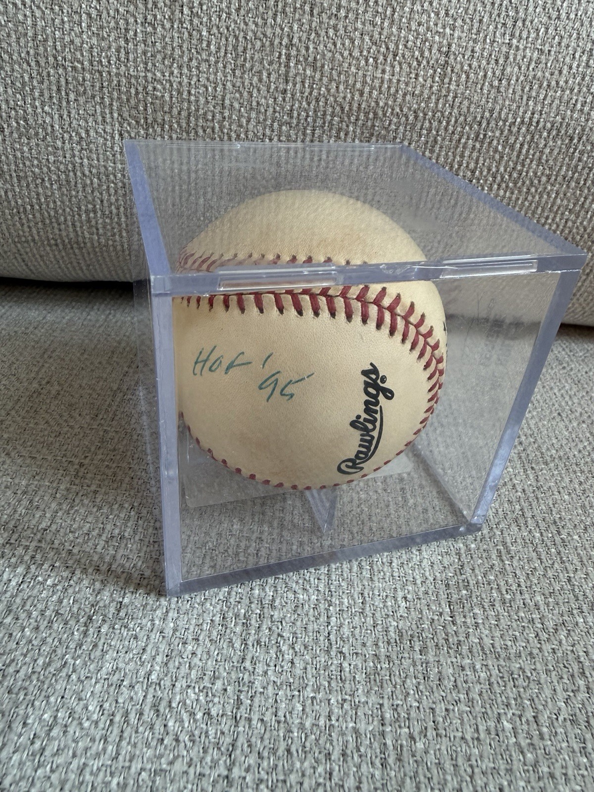 Richie Ashburn Beckett Authenticated COA Sticker Autograph Signed Ball HOF ‘95