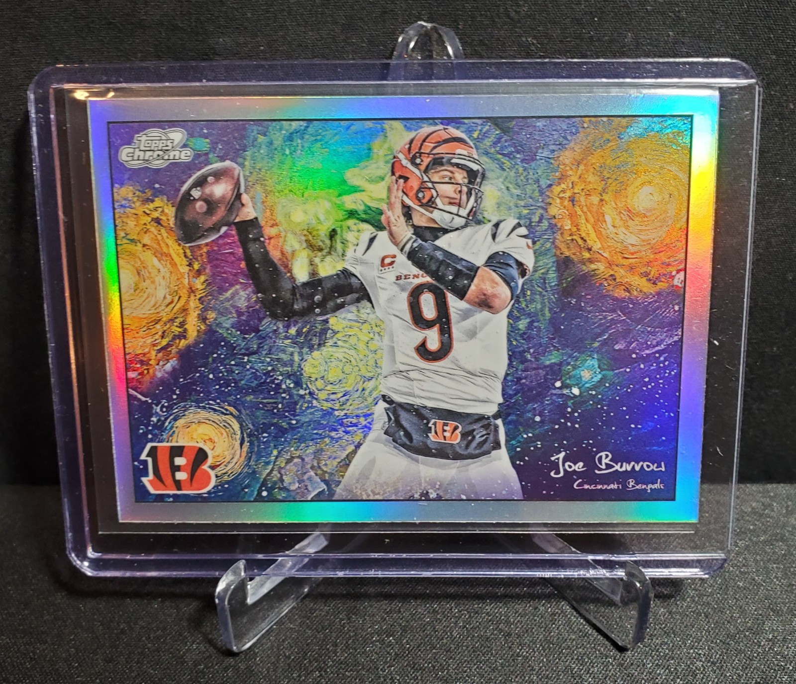 2025 Topps Chrome Cosmic Joe Burrow Stars In The Night Refractor STN-13