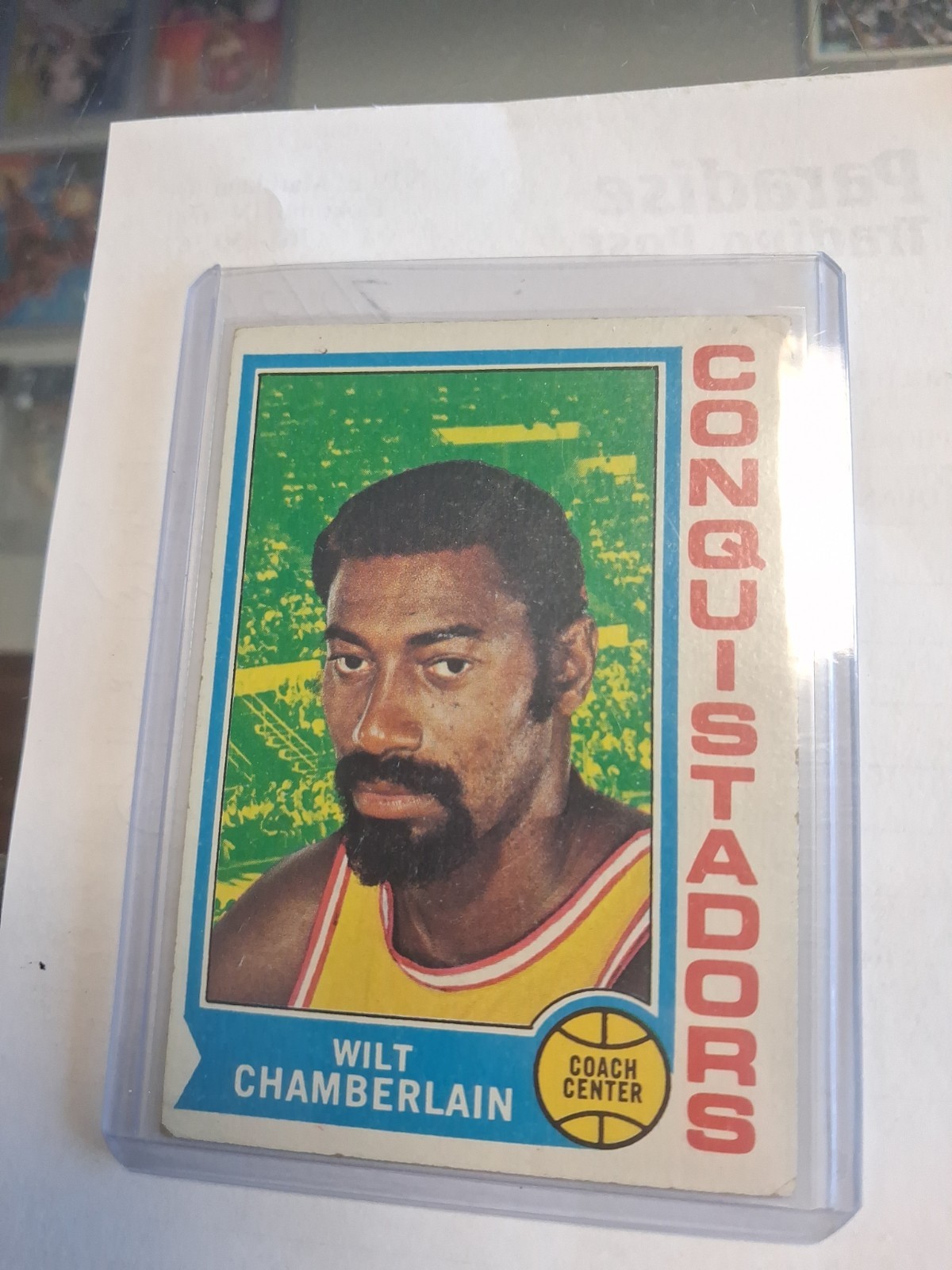 1974-75 topps Wilt Chamberlain #250 HOF Conquistadors RARE NEAR MINT