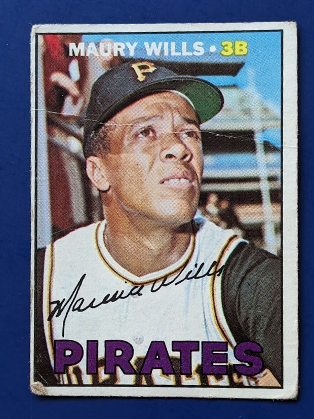 1967 Topps – Maury Wills #570 – Pittsburgh Pirates VG HIGH NUMBER