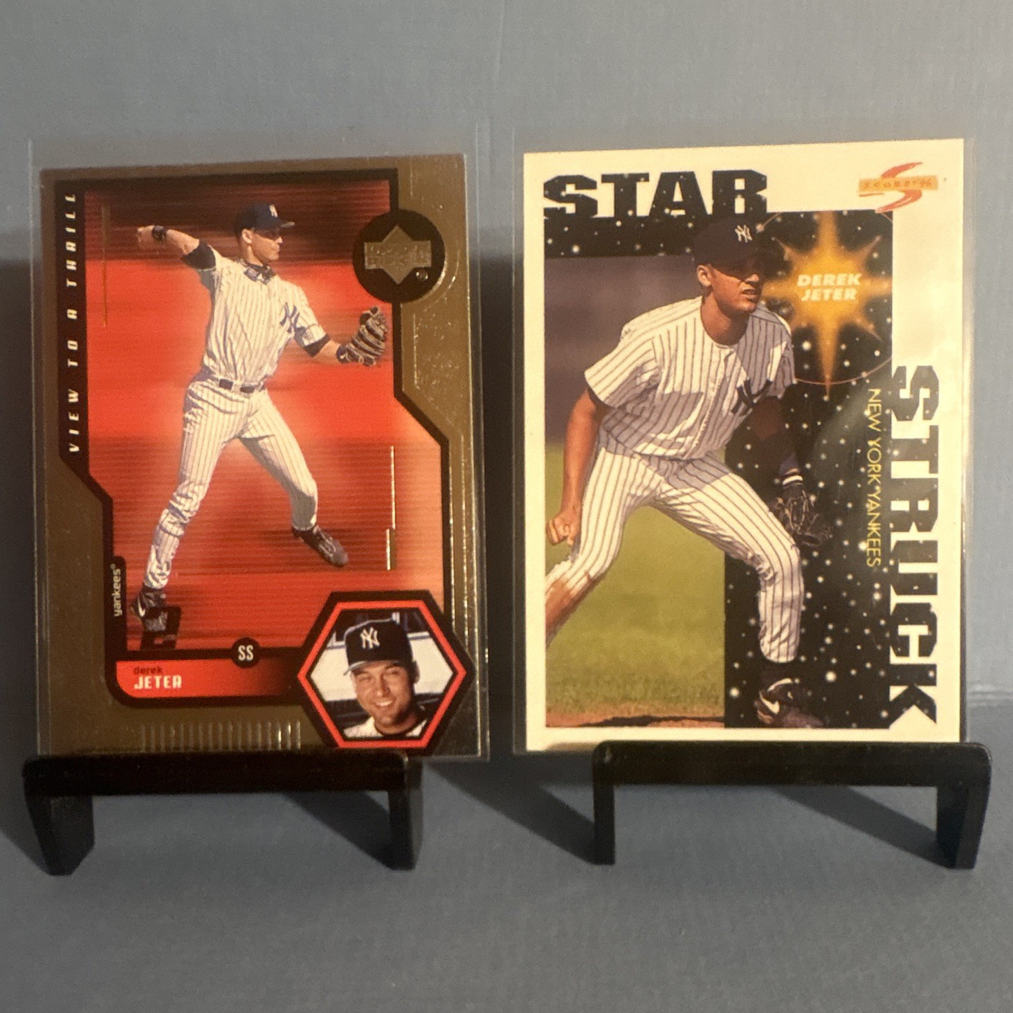 Upper Deck Derek Jeter New York Yankees 1999 2-Card Lot Victory V19 Encore #384