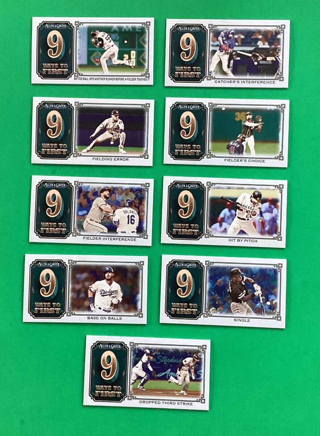 2020 Topps ALLEN & GINTER mini set of . 9 WAYS TO FIRST . FIELDERS CHOICE etc