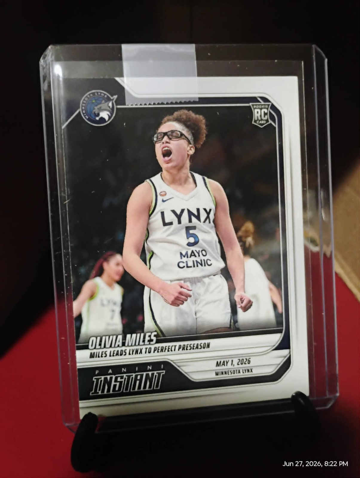 2026 Panini Instant WNBA #24 Olivia Miles Perfect Preseason MN Lynx RC PR:339