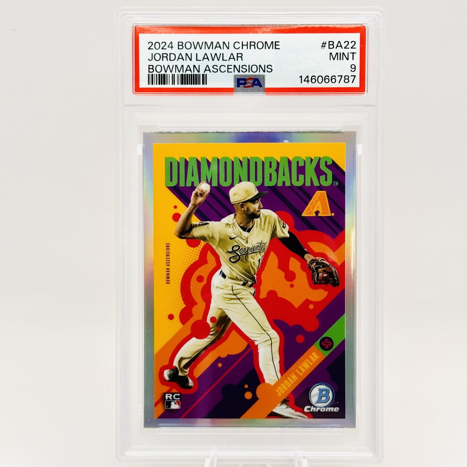 JORDAN LAWLAR 2024 Bowman Chrome Bowman Ascensions #BA-22 (RC) PSA 9 MINT – SSP