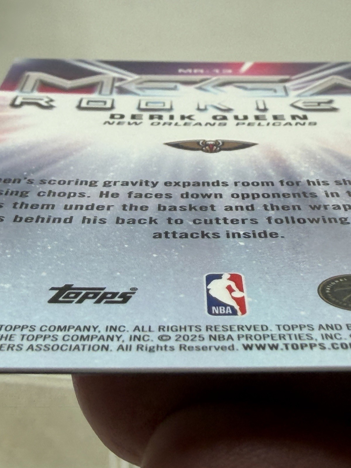 2025-26 Bowman Chrome Derik Queen Mega Rookies Orange Mojo Refractor /25 #MR-13