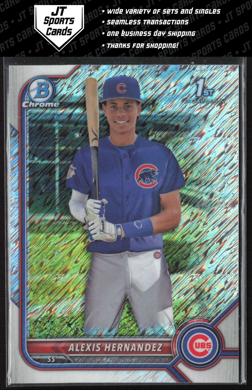2022 Bowman Chrome Alexis Hernandez BCP-172 1st Shimmer Refractor | Chicago Cubs