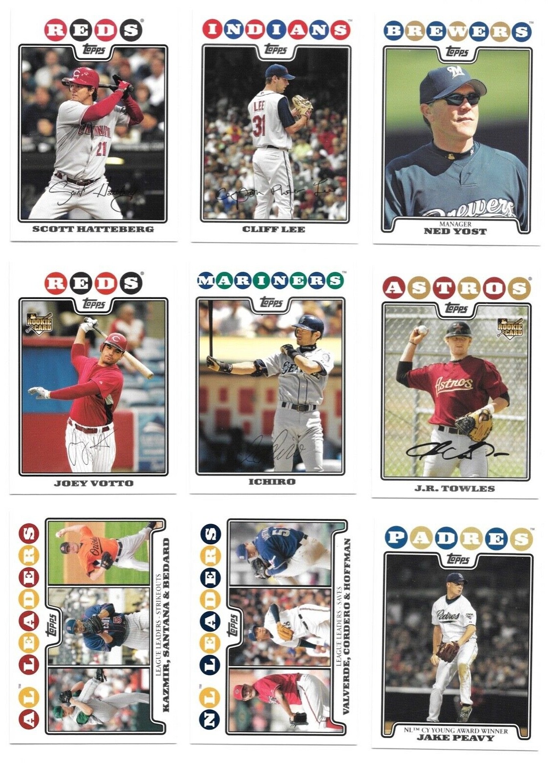 2008 Topps Baseball Trading Cards / Pick / Choose from list #s 251 – 500 / mb7