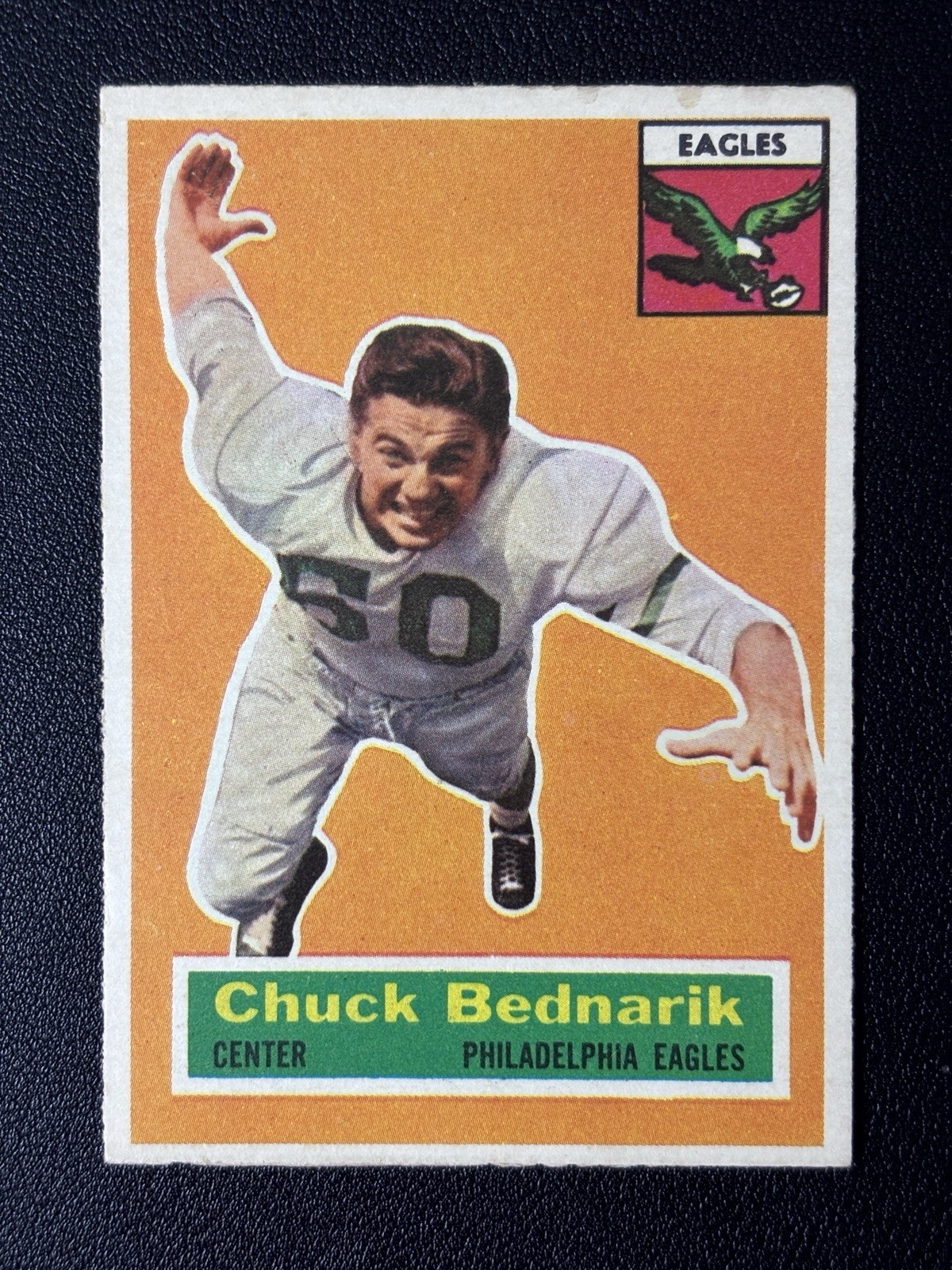 1956 Topps Football #28 Chuck Bednarik Philadelphia Eagles