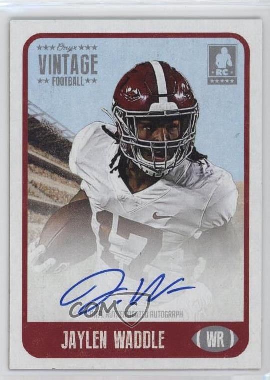 2021 Onyx Vintage Blue Ink /400 Jaylen Waddle #FAJW Rookie Auto RC uk2