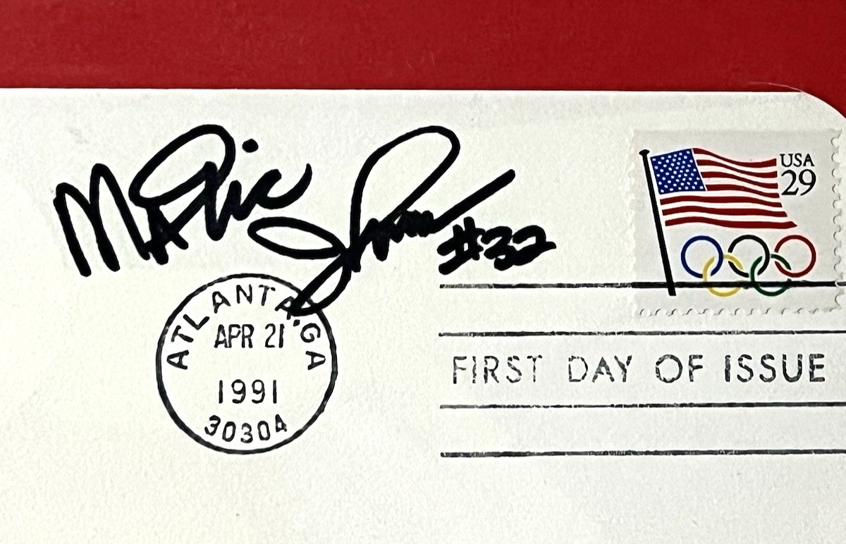Magic Johnson Autograph U.S. Stamp Cachet Postmark HOF $0 Shipping