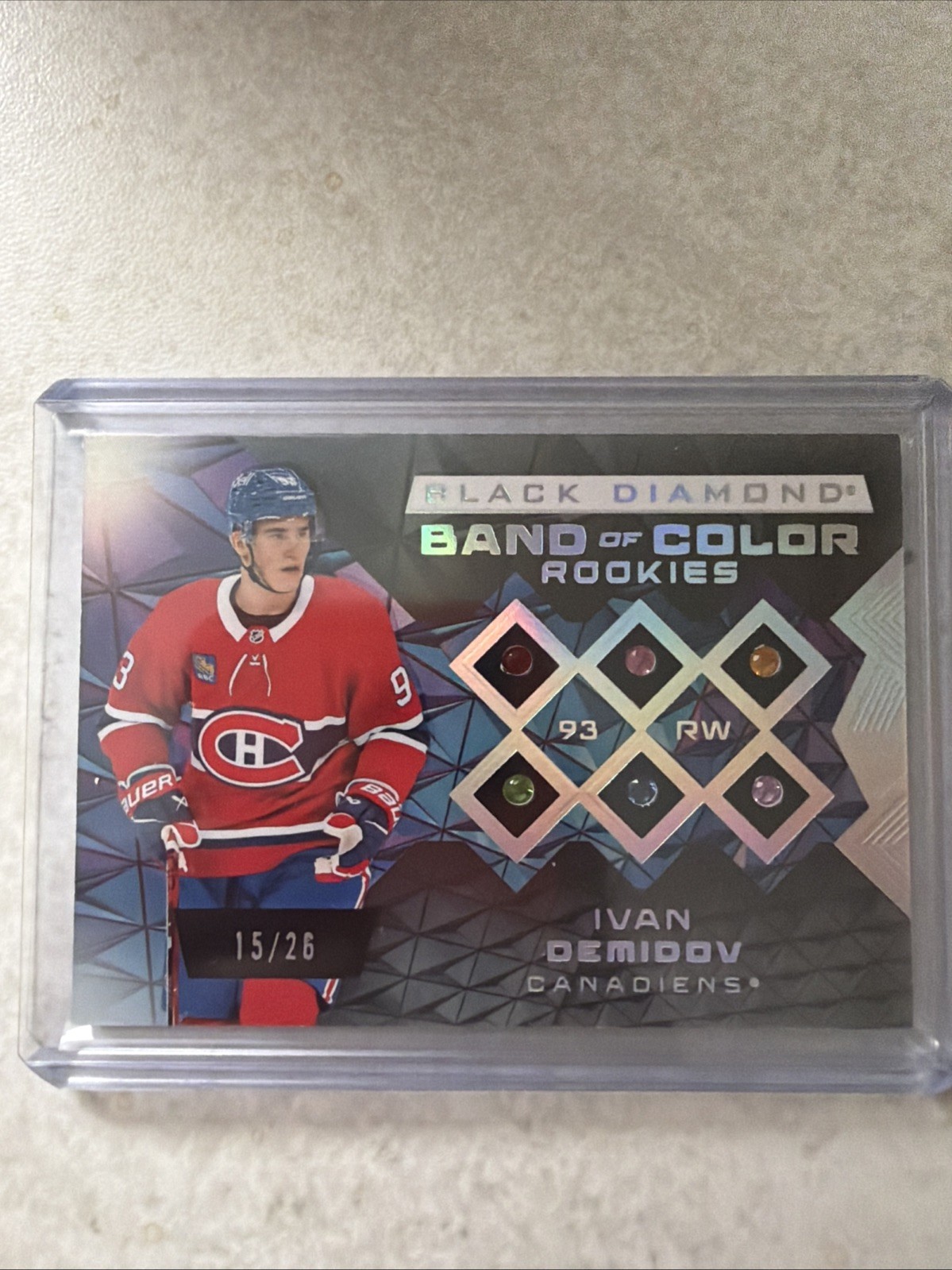 2025 UPPER DECK BLACK DIAMOND #BCR-ID IVAN DEMIDOV BAND OF COLOR ROOKIE GEMS /26