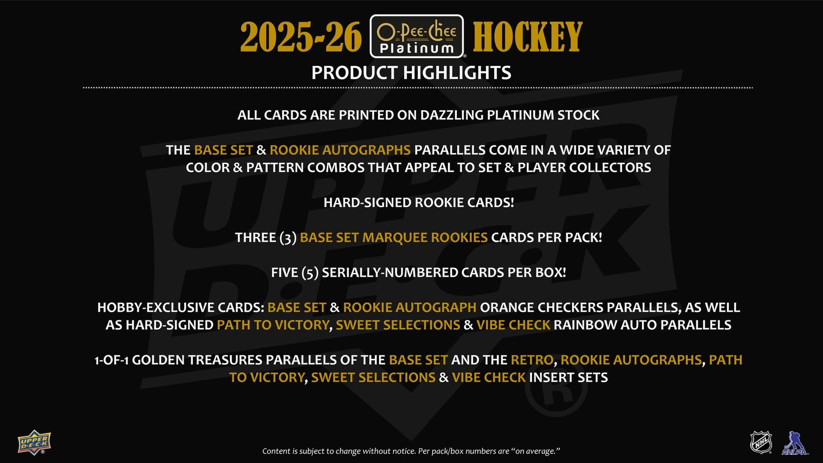 2025/26 UPPER DECK O-PEE-CHEE PLATINUM HOCKEY HOBBY BOX