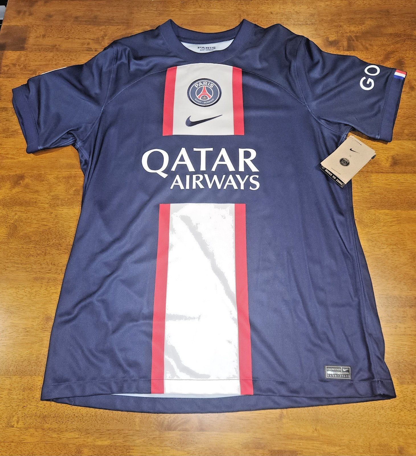 MESSI PSG PARIS SAINT ST GERMAIN HOME BLUE MENS SHIRT LARGE DM1844-411
