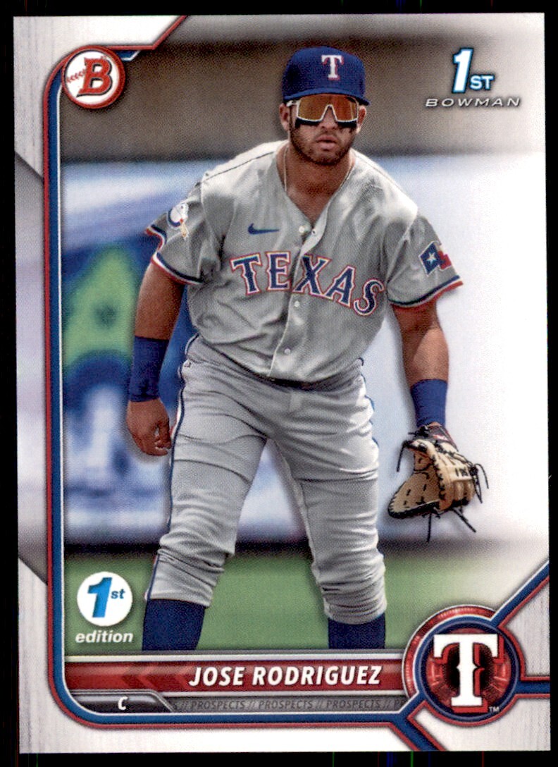 Jose Rodriguez 2022 Bowman 1st Edition Rookie First Card RC #BPPF-62 Texas