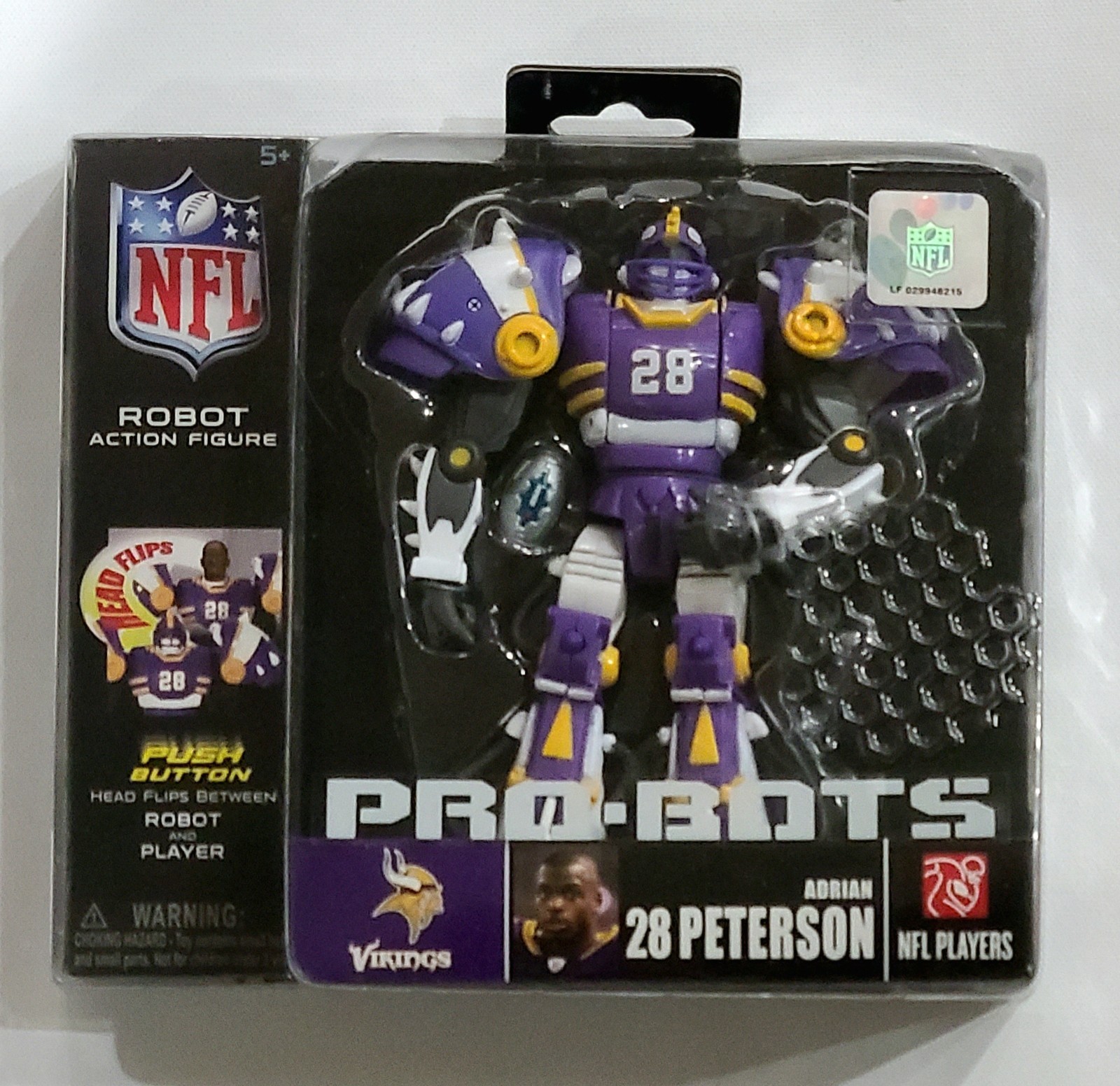 Adrian Peterson 2008 Pro Bots Vikings Robot Action Figure NIB ??