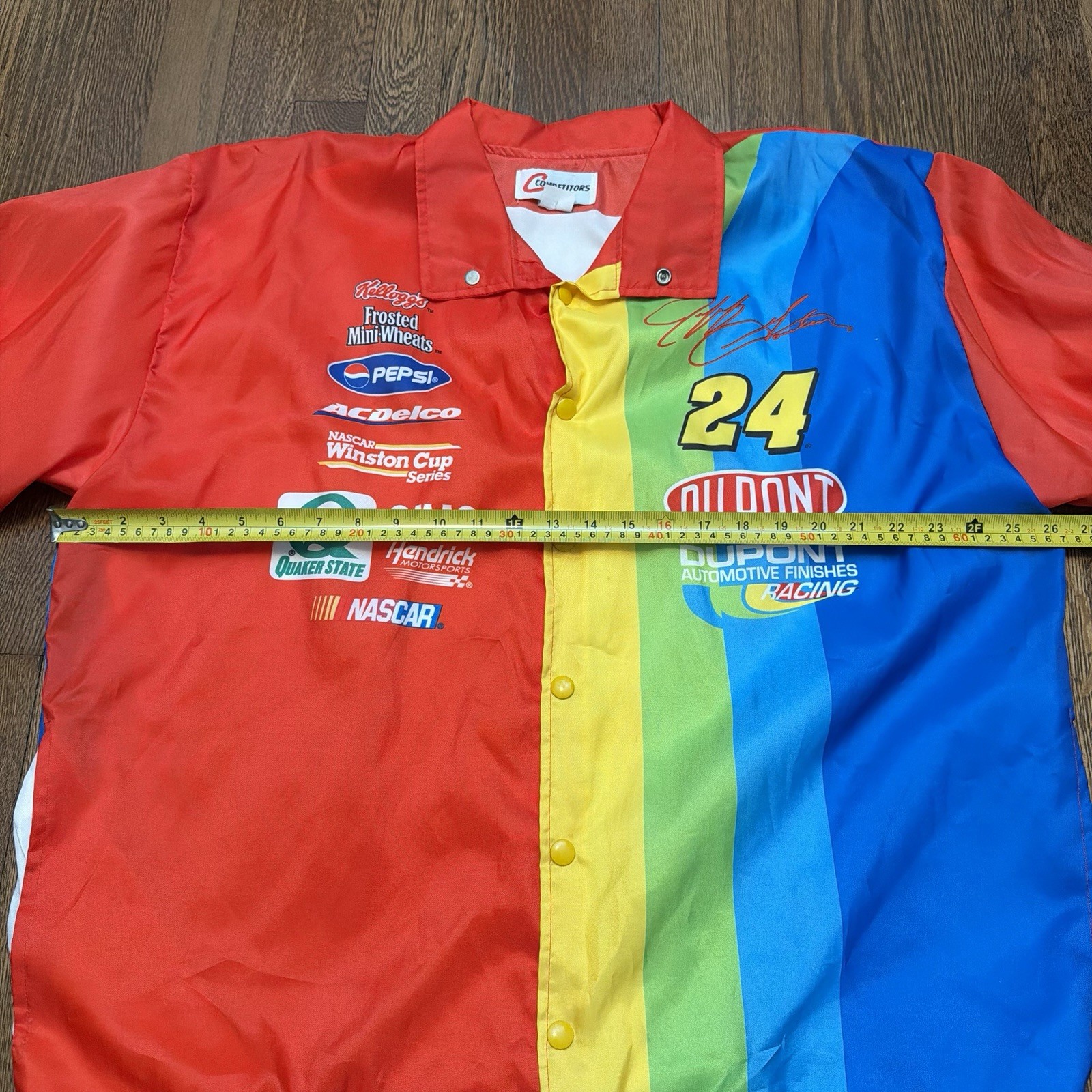 Vintage Jeff Gordon Jacket Mens Large 90’s Y2K Satin Windbreaker Lightweight