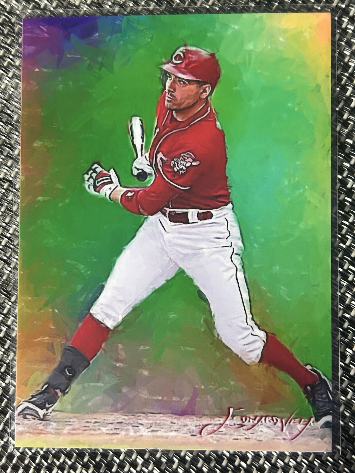 Limited 44/50 Joey Votto Reds “Art Card” Edward Vela Signed