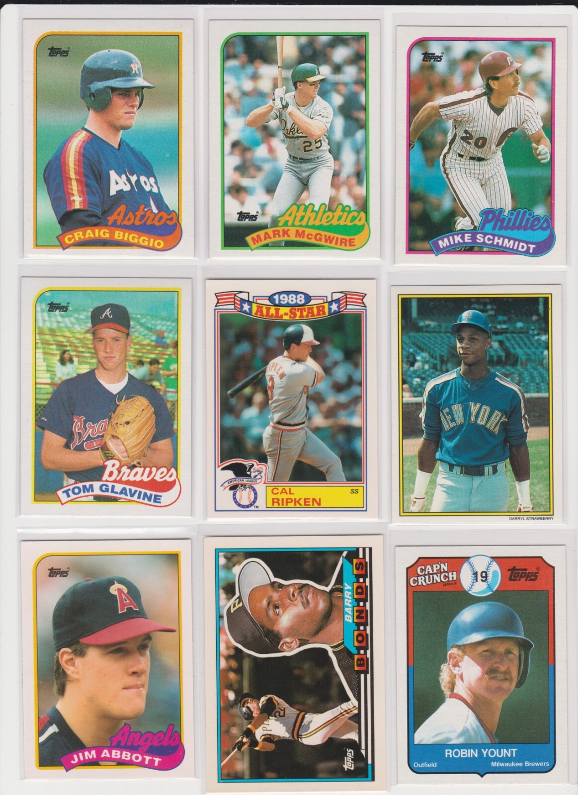 1989 Topps Baseball you pick base stars RC rookie insert Hall Of Famers NM