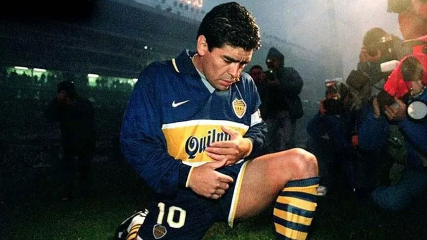 BOCA Jr. HOME 96/97 – Blue – MARADONA # 10 – 2XL (Run Small) – Jersey Retro