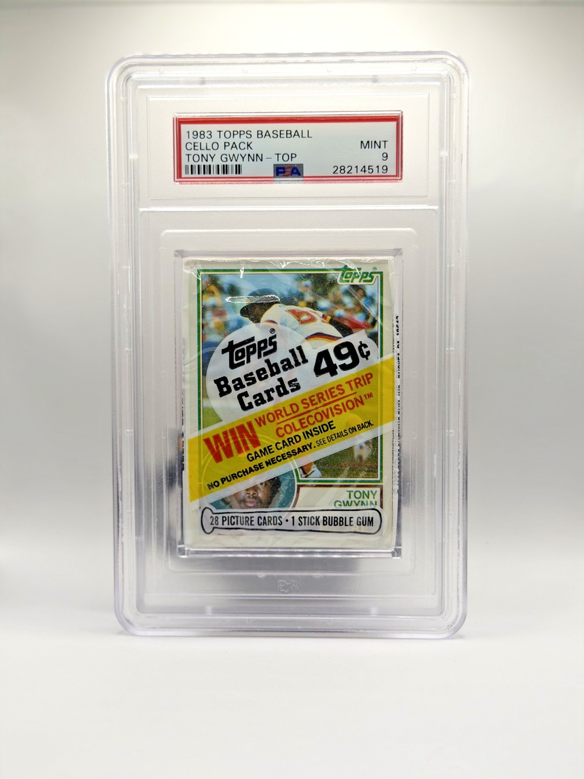 1983 Topps Baseball Cello Pack Tony Gwynn ON TOP PSA 9 Mint