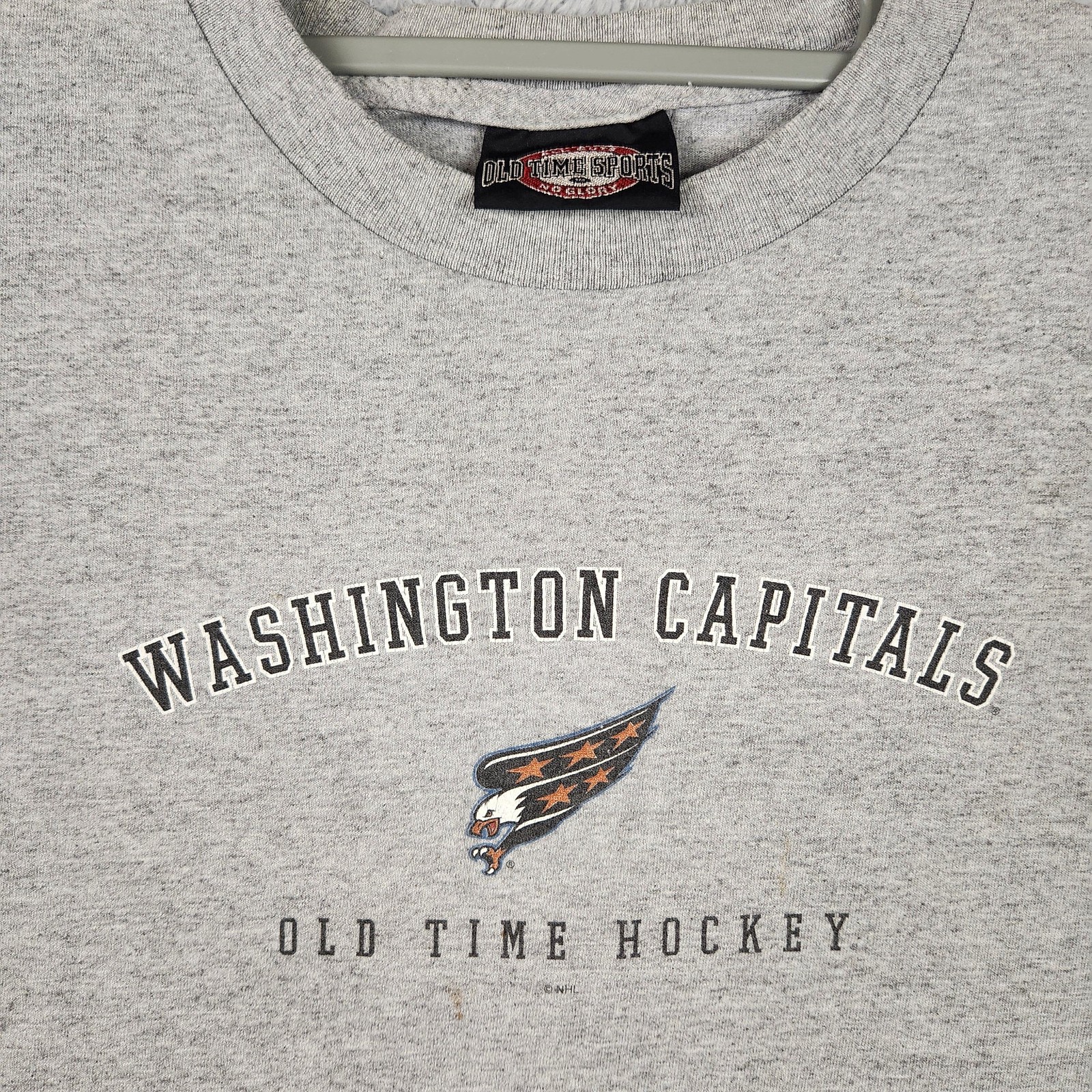 Vintage Washington Capitals Shirt Mens XL Gray NHL Hockey Graphic Logo Y2k
