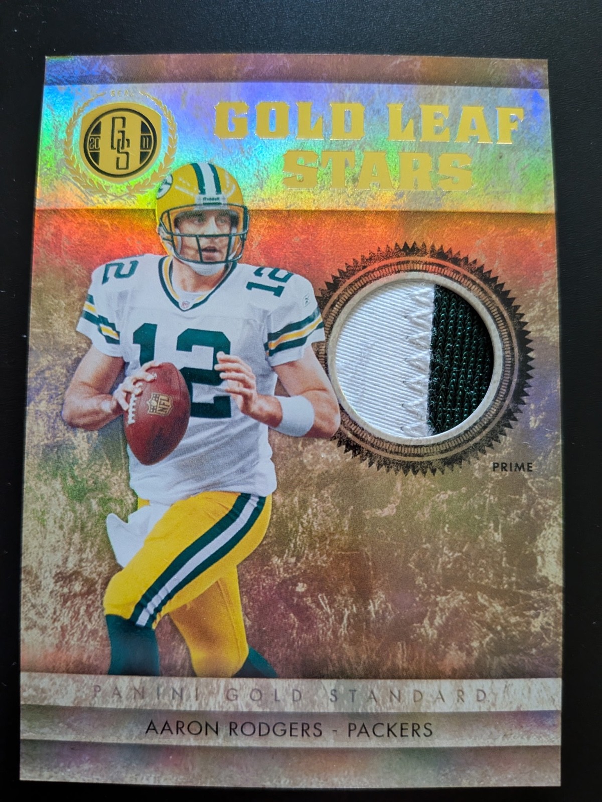 Aaron Rodgers, Panini, Gold Leaf Stars, Jersey 19/25